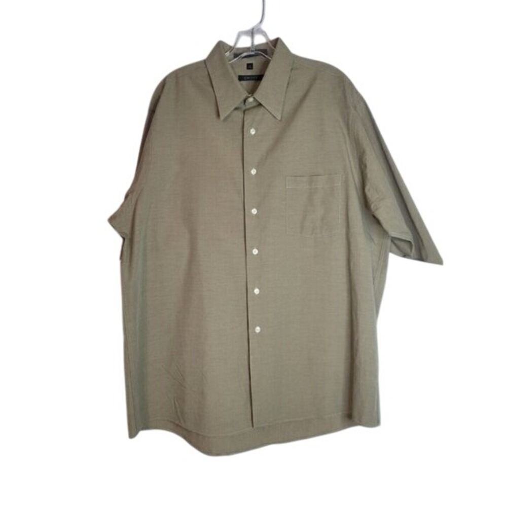 DKNY Short‎ Sleeve Button Up Shirt Relaxed Fit Casual Top Size 17
